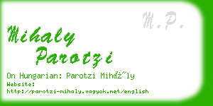 mihaly parotzi business card